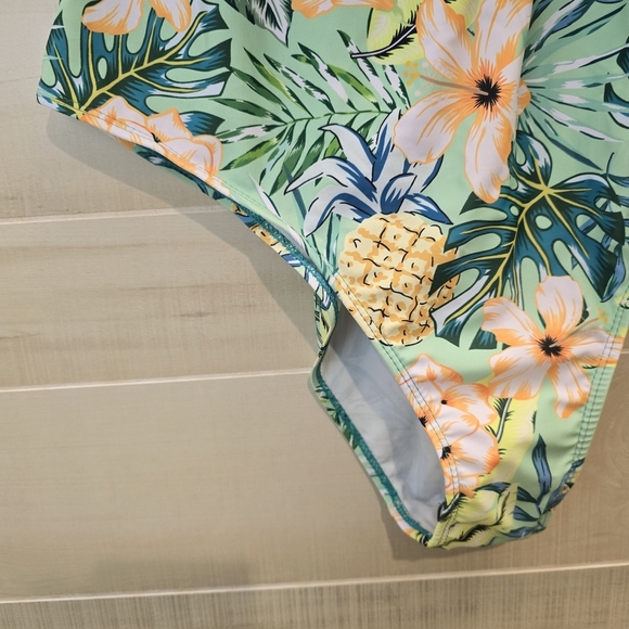 {3XL} NWOT SHEIN Tropical Splice Swimsuit Curve Plus Size Summer Beach Vacation - Picture 3 of 14